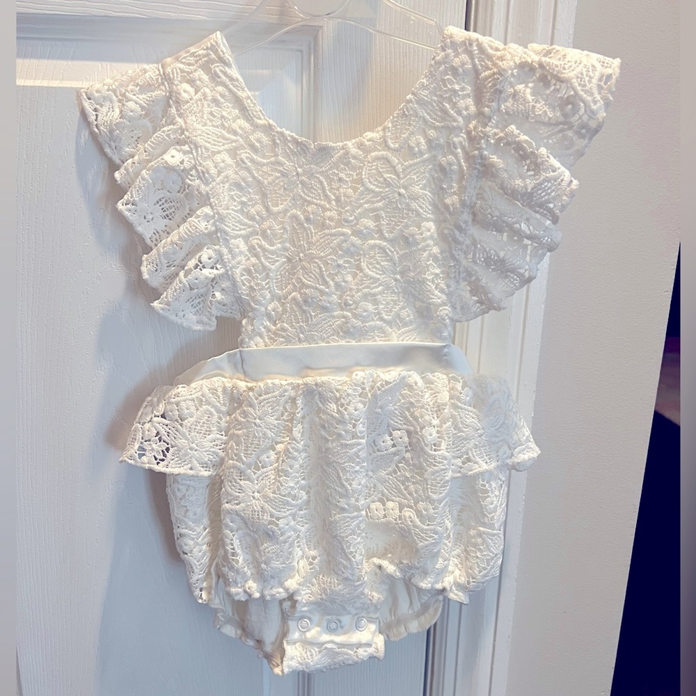 12 month girl lace romper